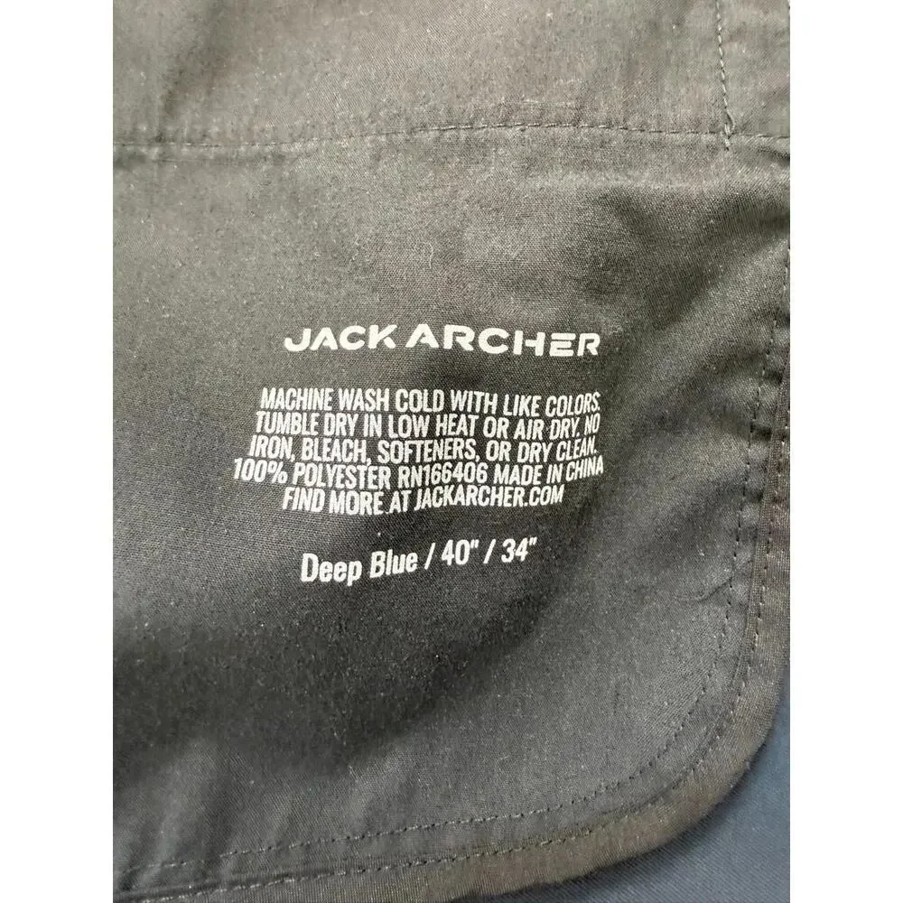 Jack Archer Jetsetter Performance Pants‎ Men's 40x32 Blue Travel Casual Golf